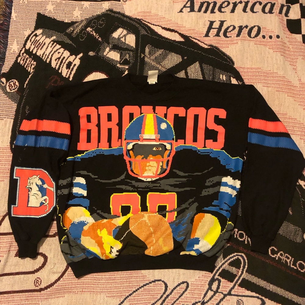 Vintage denver broncos caribe crewneck
